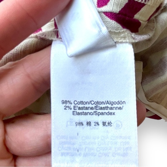 NWOT DKNY Zebra Stripped Raspberry & Cream Light Skirt Size 4 - Picture 8 of 10